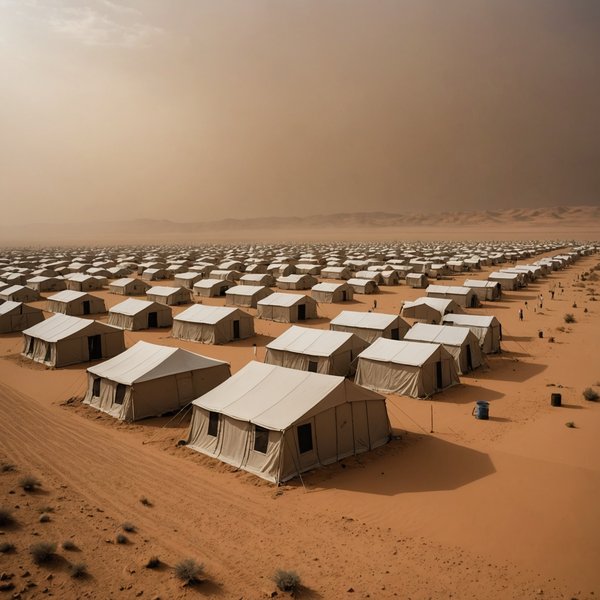 Comment sécuriser un campement contre les tempêtes de poussière en région désertique?